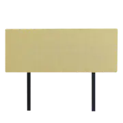 Linen Fabric Double Bed Deluxe Headboard Bedhead - Sulfur Yellow