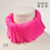 在飛比找momo購物網優惠-【NicoFun 愛定做】花果系17 亮桃紅柳葉絲 百搭圍脖