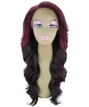 LUXLUXE Asana Wavy 26 Inch 7x4 Women's Lace Front Wig, BLT-0117, Medium Red