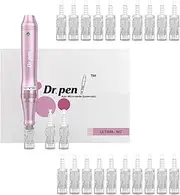 Professional Ultima M7 Wireless Microneedling Pen, Authentic Electric Microneedling Machine Micro Auto Derma Roller Skincare Tool, with Replacement Cartridges 12Pin (0.25mm) X12 & 36Pin (0.25mm) X10