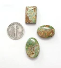 Natural Ajax Turquoise Hand Cut Cabochon Lot Oval Rectangle Shape 31 Carats
