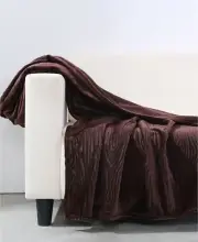 Berkshire VelvetLoft Woodgrain 50" x 60" Lasercut Throw Italian Roast
