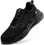 [JiuQing] Steel Toe Shoes Mens Lightweight Safety Shoes Breathable Comfortable Indestructible Work Industrial Sneakers