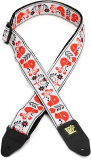 Ernie Ball Jacquard Guitar Strap - Red Bird Winter (2-pack) Bundle