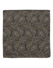 [Dom Bagnato] Soft Paisley Cotton Pocket Square in Yellow