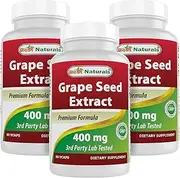 Best Naturals Grape Seed Extract 400 mg 60 Vcaps (60 Count (Pack of 3))