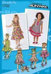 Simplicity Sewing Pattern 1702 - Toddlers Childs Dresses Sizes: AA (1/2-1-2-3)