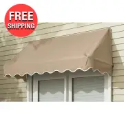 8' Linen Outdoor Window Door Awning Sun Shade Canopy Outdoor Patio Cover Shade