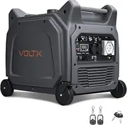 Portable Inverter Generator 6600W Max 6000W Rated Pure Sine Wave with 2 Wire Start Digital Display, Ideal for Camping & RV