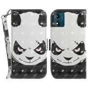 For Motorola Moto E13 4g Pu Leather Phone Case Pattern Printing Wallet Stand Protective Cover With Strap