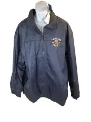 Ritchies Sportwear Jacket Mens 2X Blue Full Zip Cape Cod Mass Windbreaker New