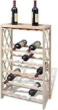 Wooden Wine Rack - Solid Fir Wood 25 Bottle Storage Cabinet, Countertop Organizer, Kitchen Bar, Liquor Shelf, Wine Rack Stand 50 x 24.7 x 87.5 cm