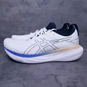 ASICS Gel Nimbus 25 Running Shoes Mens 11.5 White Illusion Blue Walking Nby