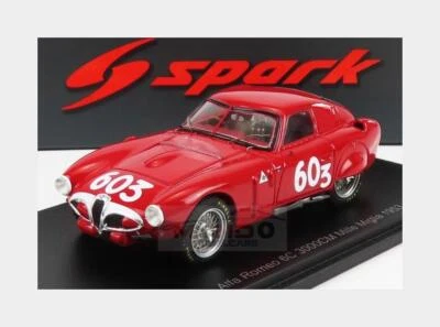 1:43 SPARK Alfa Romeo 6C 3000Cm #603 Mille Miglia 1953 K.Kling H.Klenk Red S3680