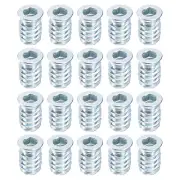 100Pcs Threaded Inserts, M6-1x17 Nut Threaded Inserts for Wood Working Tools