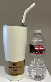 Hydraflow Capri 30oz Tumbler + Straw Triple Wall Vacuum Insulated Cup HOT / COLD