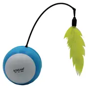 Scream Roll O Tumbling Ball Cat Toy Loud Green Blue