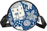 [FVQL] Round Crossbody Bag Purse Messenger Bag Shoulder Bag, cartoon pattern