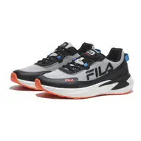 在飛比找PChome24h購物優惠-FILA 慢跑鞋 黑白橘 基本款 運動鞋 男 1J310X0