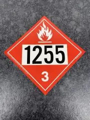 Keller 1255 Flammable / Combustible Hazmat Rigid 10 3/4" x 10 3/4" Placard NEW