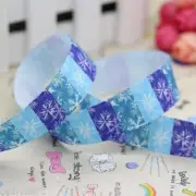 Dark & Light Blue Snowflake Ribbon 22mm - 1M,2M,3M,4M or 5M - U Choose