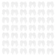 80Pcs Mini Ribbon Bow 1" Mini Fabric Satin Ribbon Flower Bows White