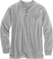 Carhartt Workwear Pocket Henley Longsleeve Shirt, grey, Size XL for Men