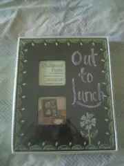Chalkboard Frame w/(1) Chalk 8-1/2"x11" - holds (2) 2-1/2x2-1/2 Photos - Sealed