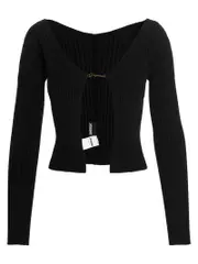 [Jacquemus] Jacquemus-Le Maille Pralu Longue Maglioni Nero-Donna 38FR Black