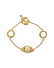 BELPEARL 18K Over Silver 13mm South Sea Golden Bracelet