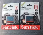(Set Of 2) SanDisk Ultra CompactFlash 8 GB Memory Card 30MB/s
