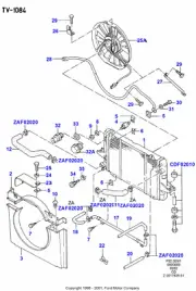 FORD SIERRA MK1 COOLANT HOSE 6128577 # 18 IN DIAGRAM