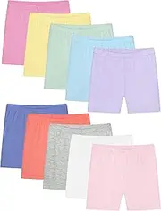 [Ruisita] Resinta 10 Pack Girls Bike Shorts Cartwheel Under Dress Dance Shorts for Toddler Girls Kids Multicolor
