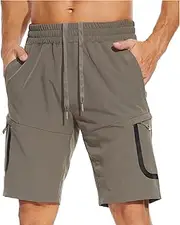 [MOURCE] Mens Hiking Shorts 9" Quick Dry, Lightweight Stretch Golf Shorts for Men Casual Outdoor Travel Fishing