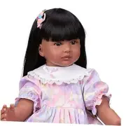 Lifelike African American Reborn Baby Dolls Black Girl 24 inches Toddler Doll