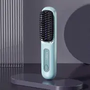 Go Brush Pro Hair, Portable Straightener Brush Hair Straightener Blue