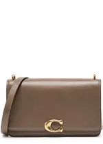 Coach Bandit Leather Shoulder Bag, Leather Bag, Taupe One Size