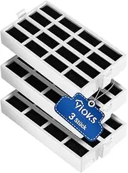 VIOKS Air Filter Pack of 3 Replacement for Whirlpool 481248048172 C00312451 Microban ANT001, ANT-001, ANTF-MIC Antibacterial Hygiene Filter for Fridge Fridge Freezer Combination