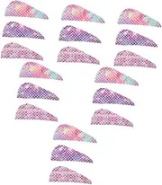 Baluue 6sets Mermaid Quick Dry Cap Rip Milky Nail Polish Bonnets for Women UV Nail Stickers Spice Jars Figurine Tapas Fake Wicker Drink Canning Plug Dry Hair Hat Fiber Colorful 3pcs*6
