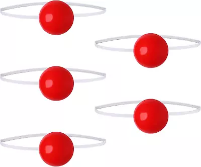TOYANDONA 5Pcs Light up Clown Noses LED Glowing Red Nose Novelty Clown