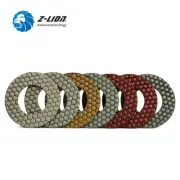 5" Dry Diamond Polishing Pad Flexible Hexagon Shape Stone Grinding Disc 130mm