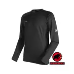 【MAMMUT 長毛象】男款長袖排汗衣.圓領上衣MTR 141 LONG SLEEVE.圓領衫/ 黑_05531