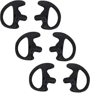 Pdflie Ear Mold Earmould Walkie Talkie Earpiece Replacement for Two-Way Radio Coil Tube Audio Kits (3 Pair, M Medium Size) (Black)