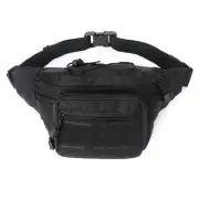 Black Tactical Waist Bag Army Belt Bags Utility Pack Shoulder Pouch Durable New