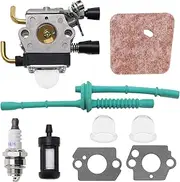 [VGOL] Set with 9Pcs Carburetor Kit Replacement Compatible with STIHL FS55 FS55R FS55RC FS38 KM55 HL45 KM55R Carburetor Service Kit
