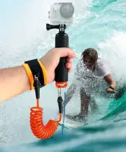 Floating Hand Grip Handle Mount and Steel-Cored Safety Wrist Strap GoPro Hold...