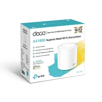 TP-Link Deco X20 (1-pack)AX1800 Whole Home Mesh Wi-Fi 6 System, Up To 200 sqm Co