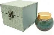 Small Urns for Human Ashes, Decorative Mini Urn,Cremation Keepsakes for Ashes,Human or Pet Small Ashes Urn,Alloy Threaded Sealing Cover, Home Or Office Decoration Display Burial (Blue)