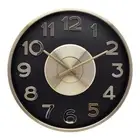 Black/Gold Aluminium Wall Clock