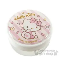 在飛比找樂天市場購物網優惠-小禮堂 Hello Kitty 圓形透明塑膠乳液罐《粉.愛心